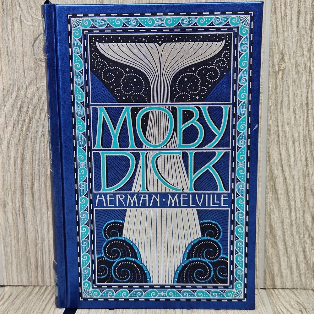 Moby Dick Herman Melville Barnes & Noble Collectible Edition Blue Leatherbound